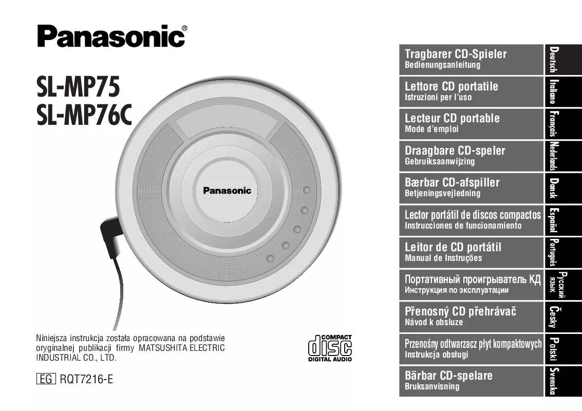 Mode d'emploi PANASONIC SL-MP76C