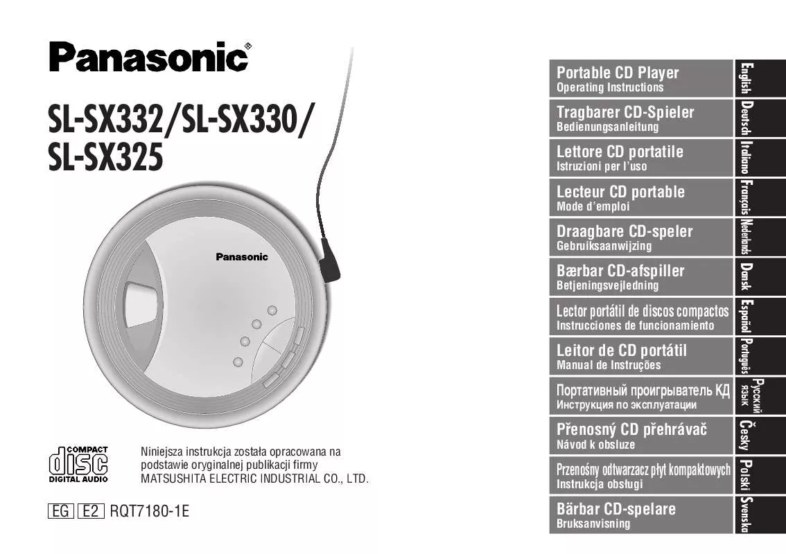 Mode d'emploi PANASONIC SL-SX325