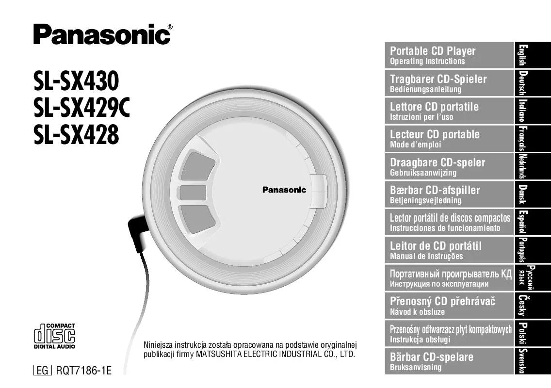 Mode d'emploi PANASONIC SL-SX428