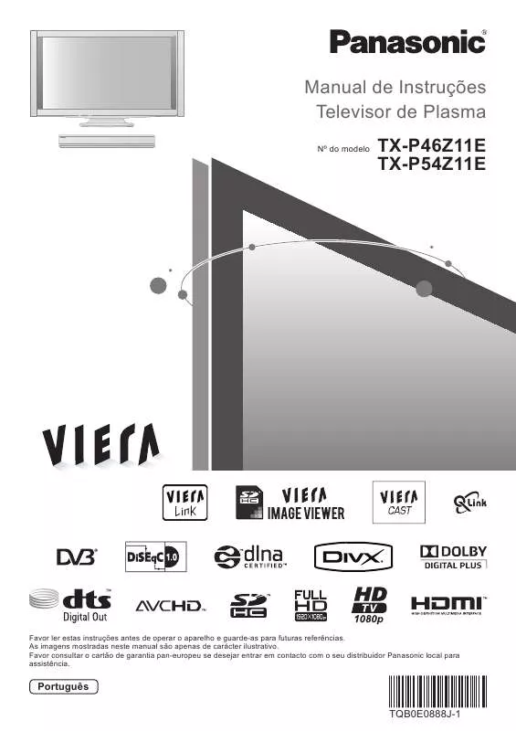 Mode d'emploi PANASONIC TXP54Z11E