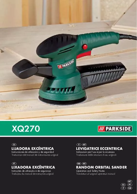 Mode d'emploi PARKSIDE KH 3028 RANDOM ORBITAL SANDER