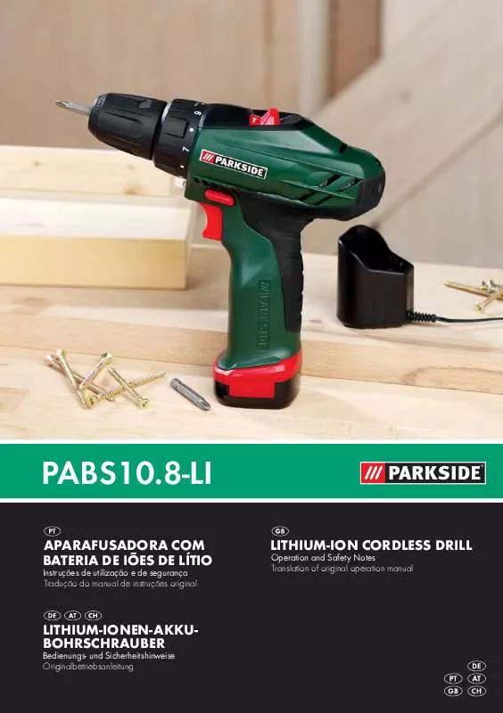 Mode d'emploi PARKSIDE KH 3044 LITHIUM-ION CORDLESS DRILL