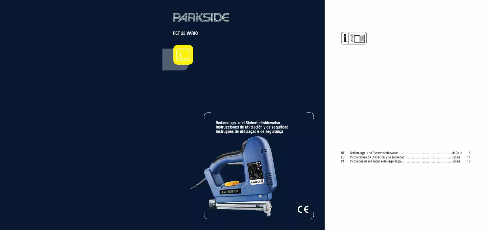 Mode d'emploi PARKSIDE KH 3145 ELECTRIC TACKER