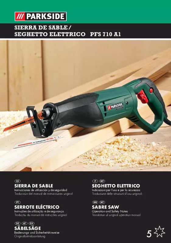 Mode d'emploi PARKSIDE PFS 710 A1 SABRE SAW