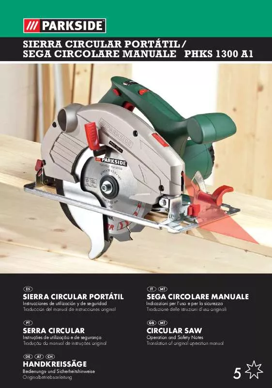 Mode d'emploi PARKSIDE PHKS 1300 A1 CIRCULAR SAW