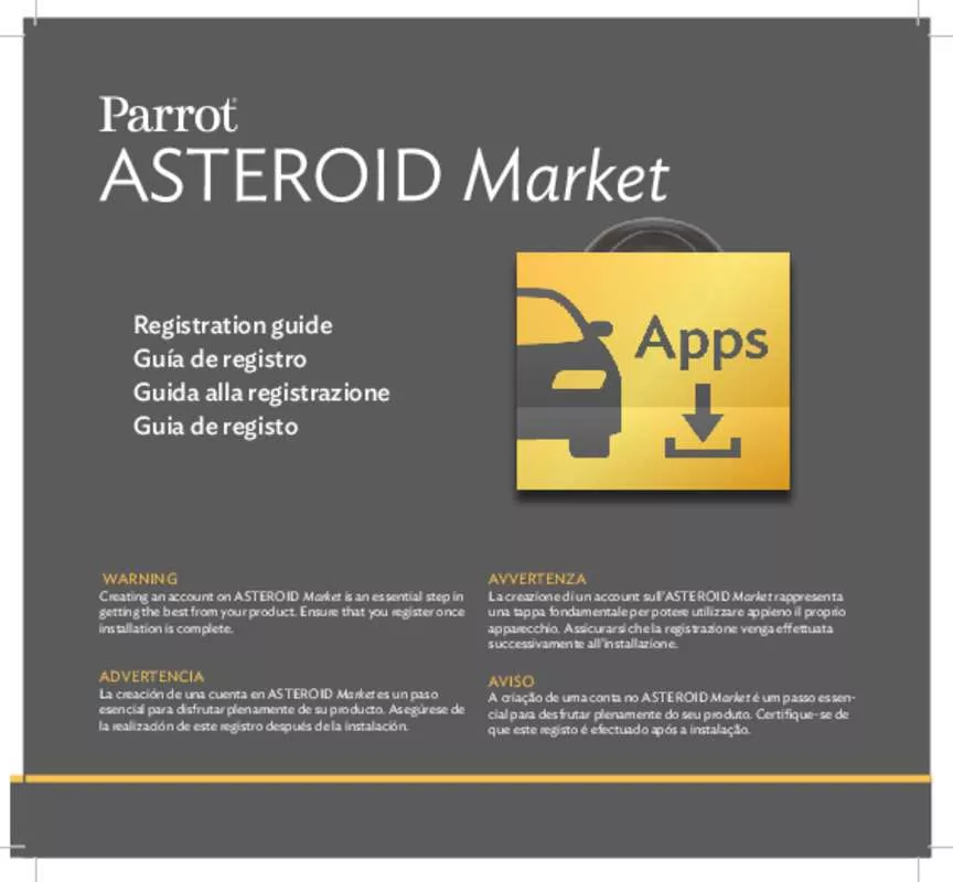 Mode d'emploi PARROT ASTEROID MARKET