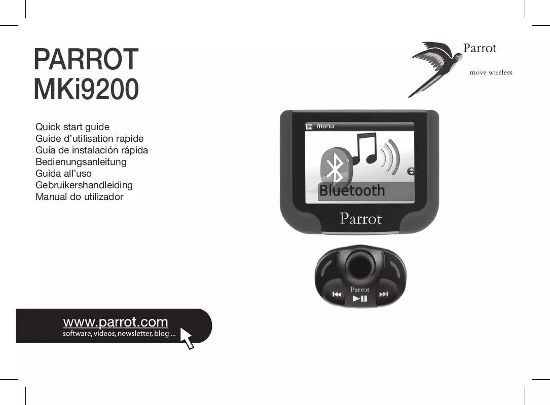 Mode d'emploi PARROT MKI9200