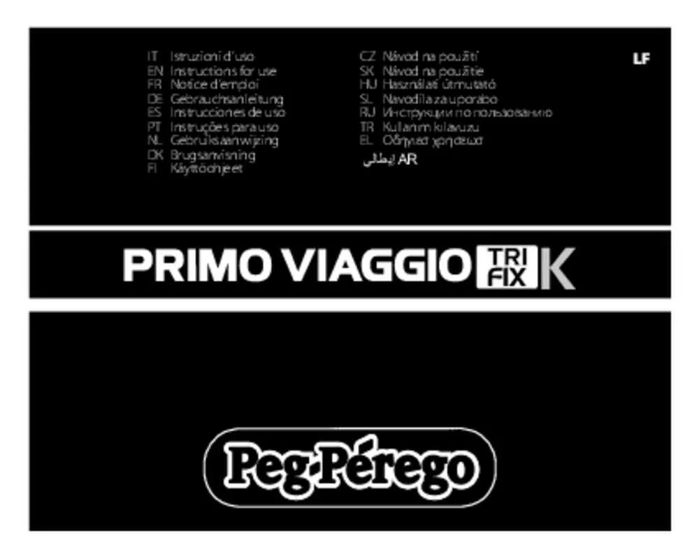 Mode d'emploi PEG PEREGO PRIMO VIAGGIO TRIFIX