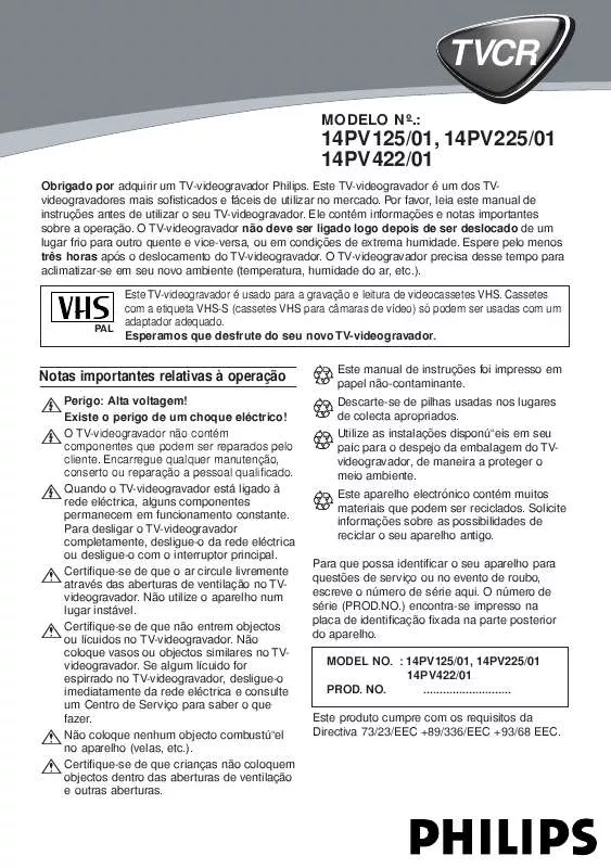 Mode d'emploi PHILIPS 14PV125