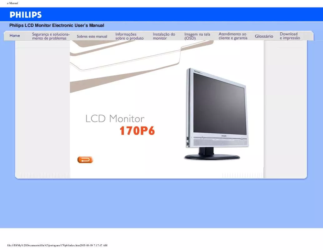 Mode d'emploi PHILIPS 170P6ES