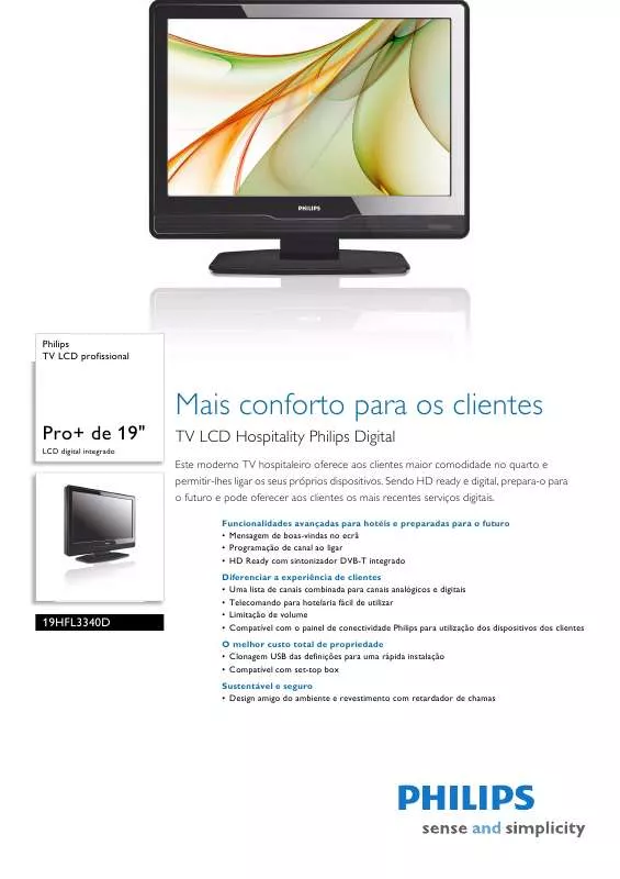 Mode d'emploi PHILIPS 19HFL3340D