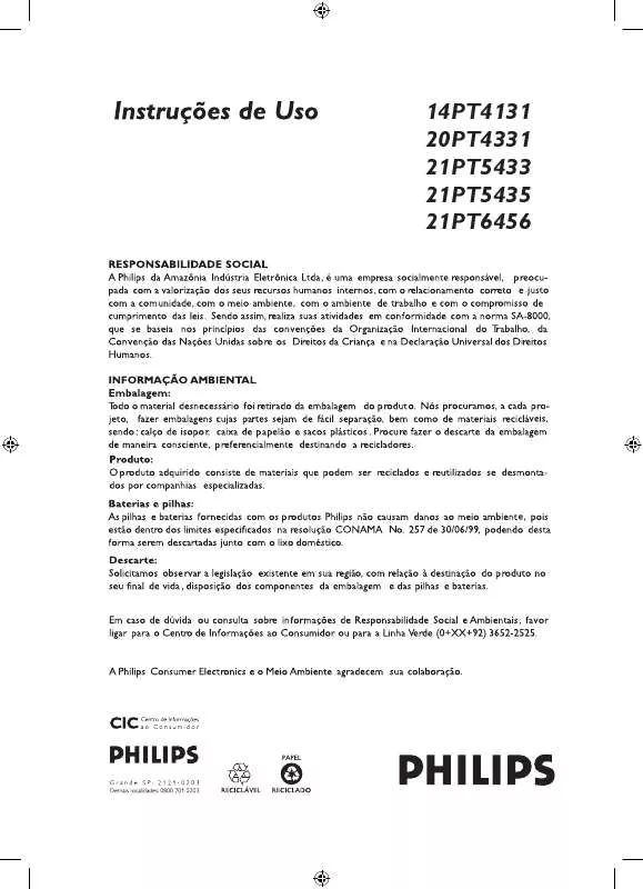 Mode d'emploi PHILIPS 20PT4331-78R