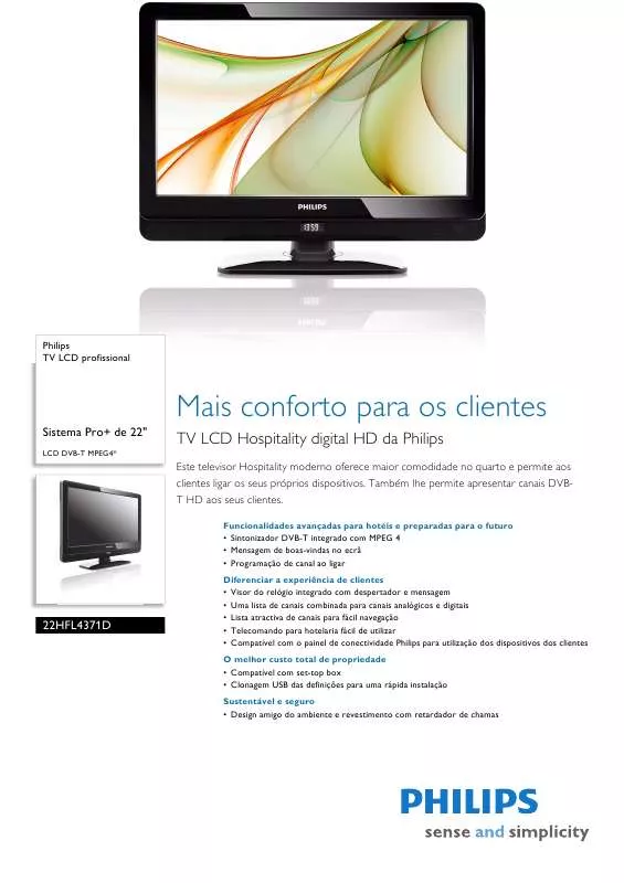 Mode d'emploi PHILIPS 22HFL4371D