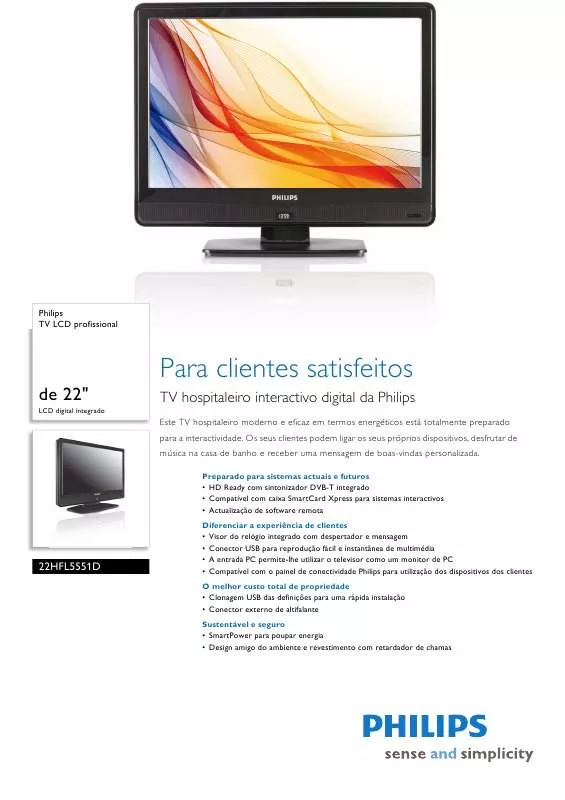 Mode d'emploi PHILIPS 22HFL5551D