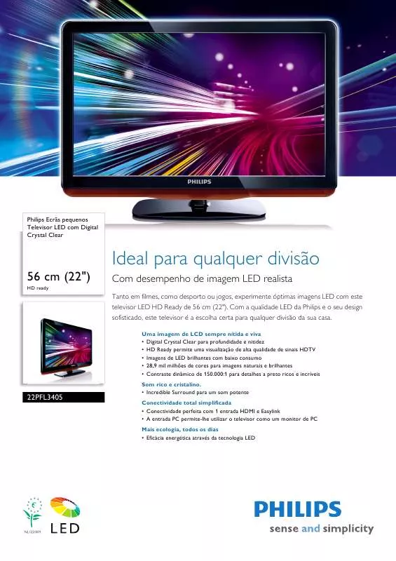 Mode d'emploi PHILIPS 22PFL3405