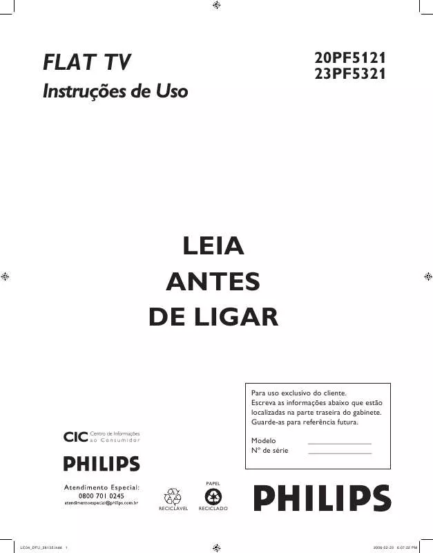 Mode d'emploi PHILIPS 23PF5321