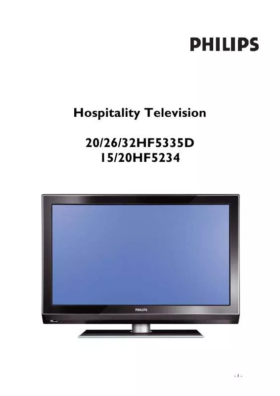 Mode d'emploi PHILIPS 26HF5335D