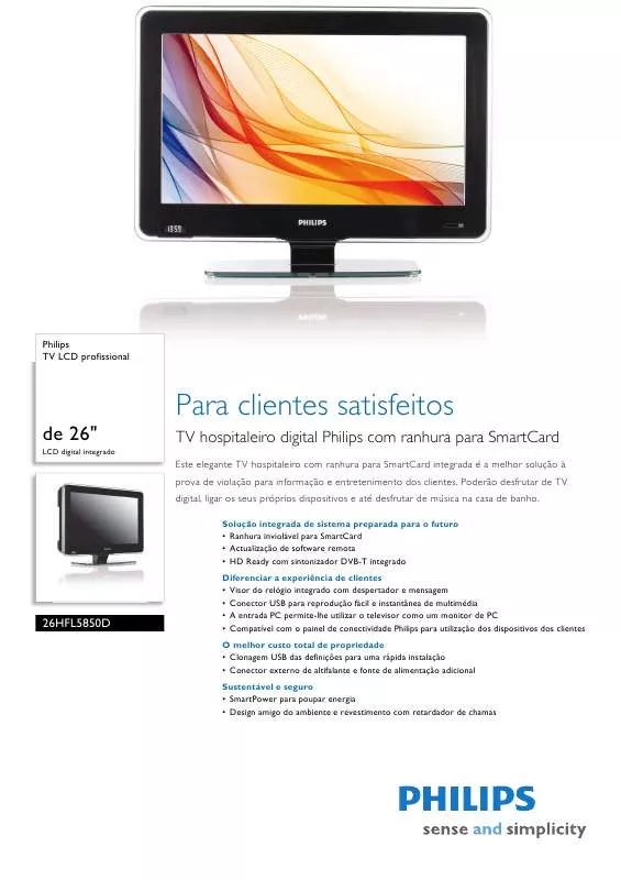 Mode d'emploi PHILIPS 26HFL5850D