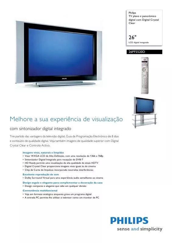 Mode d'emploi PHILIPS 26PF5520D