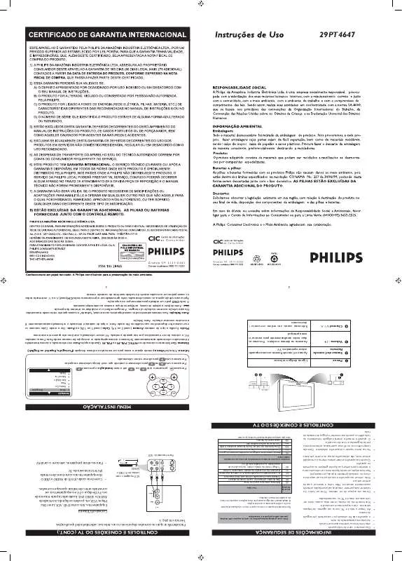 Mode d'emploi PHILIPS 29PT4647