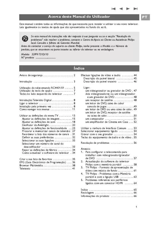 Mode d'emploi PHILIPS 32PF9731D