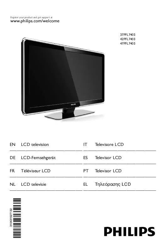 Mode d'emploi PHILIPS 42PFL7403D