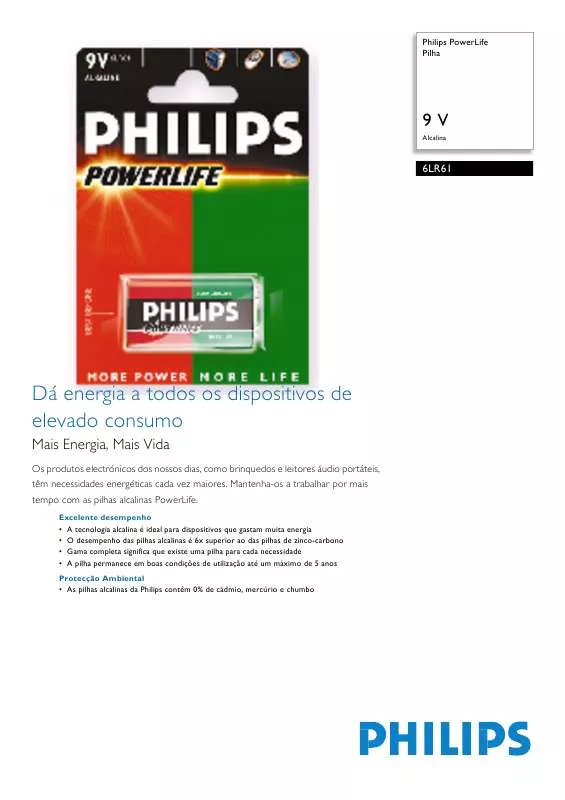 Mode d'emploi PHILIPS 6LR61