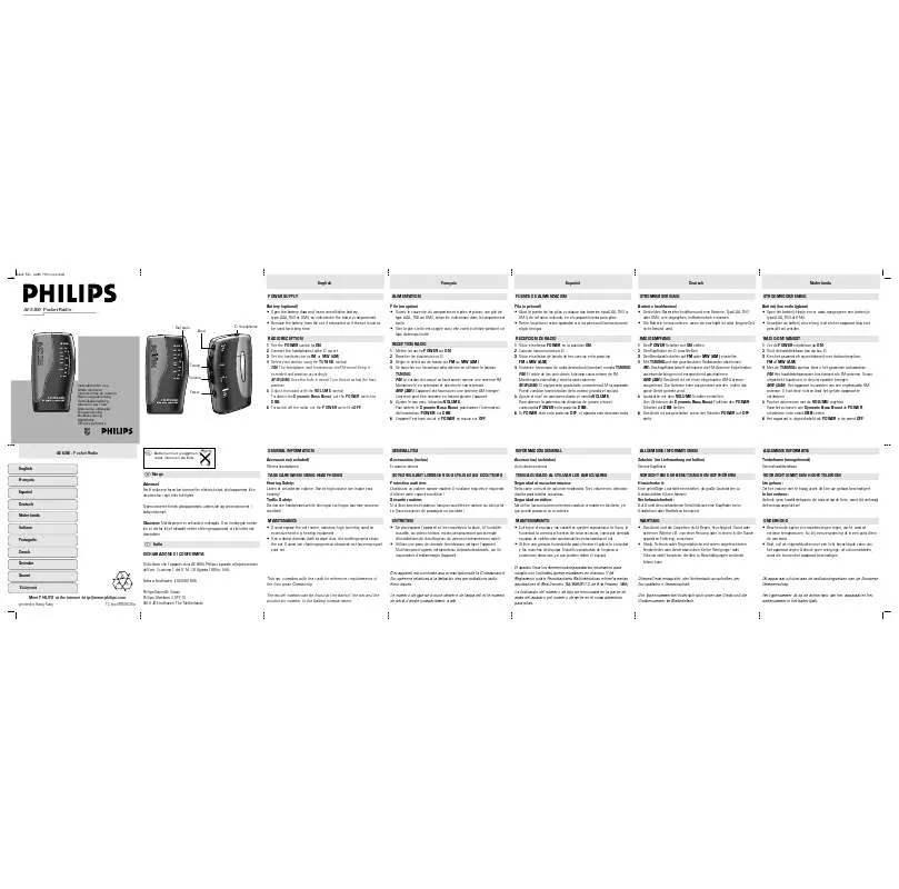 Mode d'emploi PHILIPS AE6360