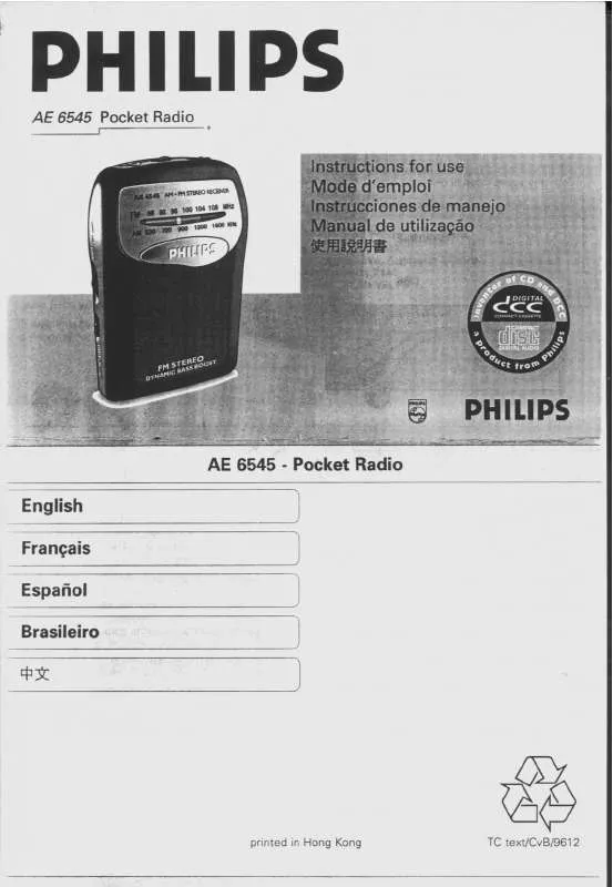 Mode d'emploi PHILIPS AE6545/00S