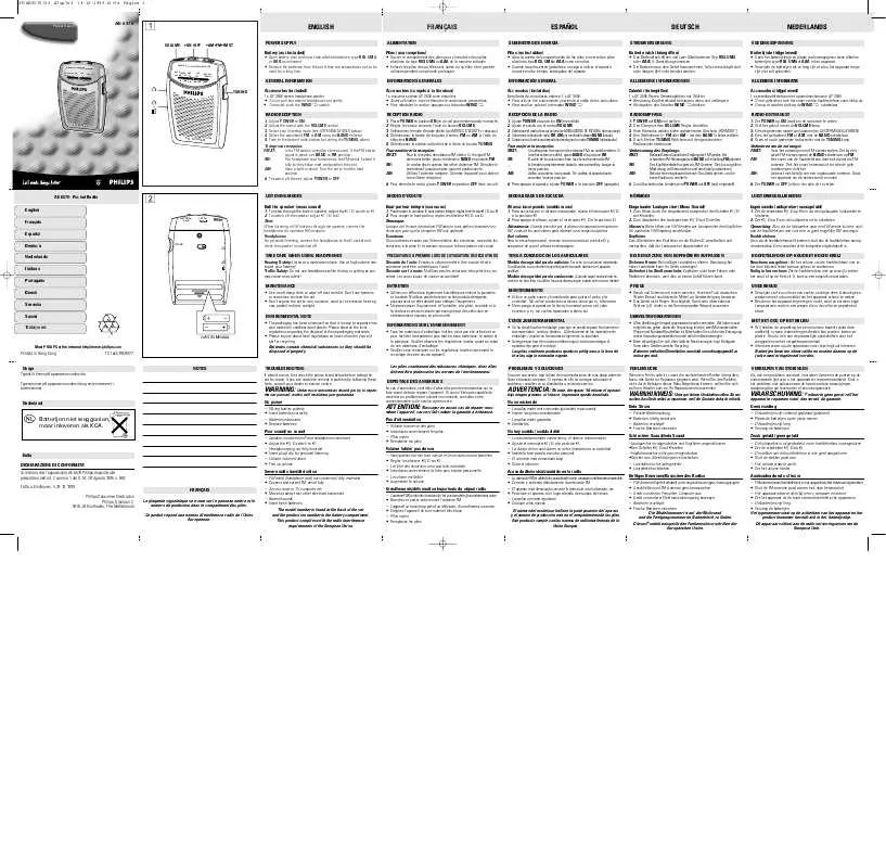 Mode d'emploi PHILIPS AE6570-00Z