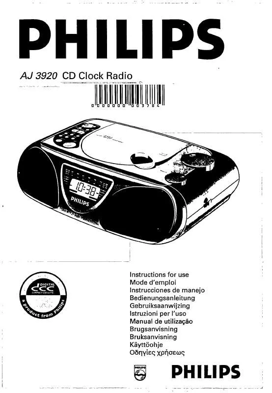 Mode d'emploi PHILIPS AJ3920