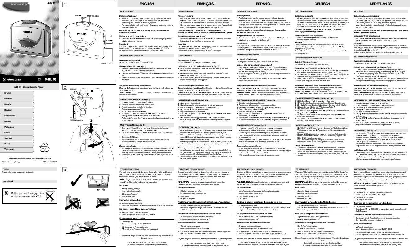 Mode d'emploi PHILIPS AQ6411