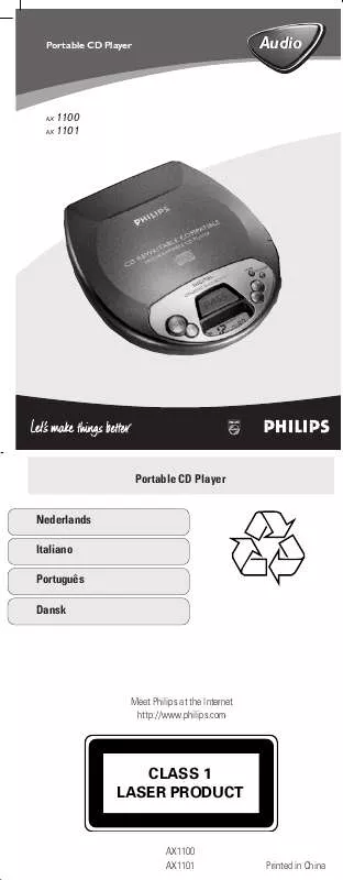 Mode d'emploi PHILIPS AX1101