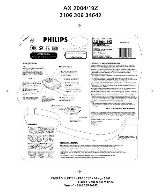 Mode d'emploi PHILIPS AX2004-19Z