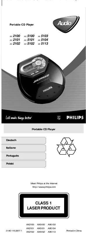 Mode d'emploi PHILIPS AX5105