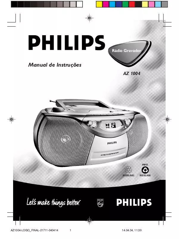 Mode d'emploi PHILIPS AZ1004