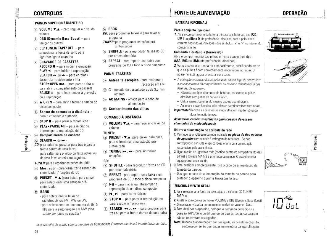 Mode d'emploi PHILIPS AZ1025