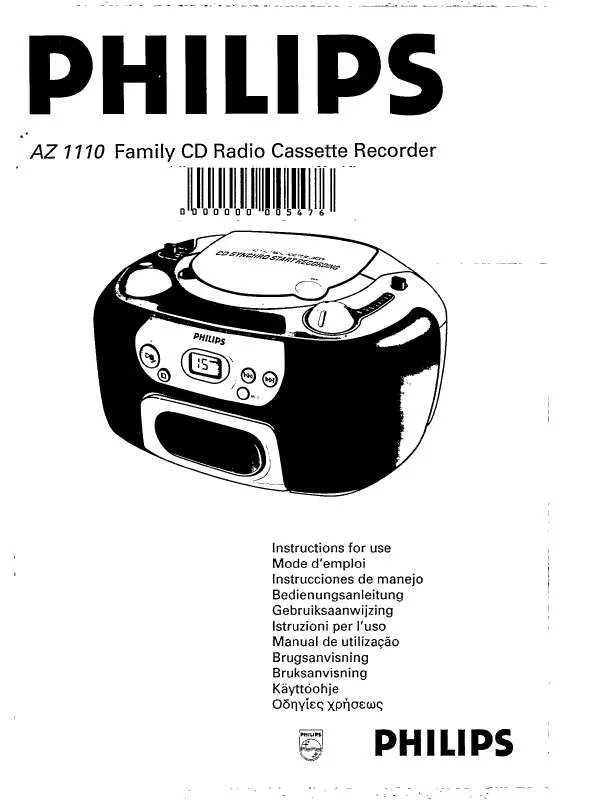 Mode d'emploi PHILIPS AZ1113