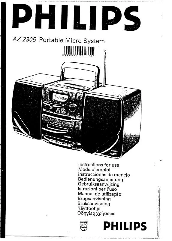 Mode d'emploi PHILIPS AZ2305