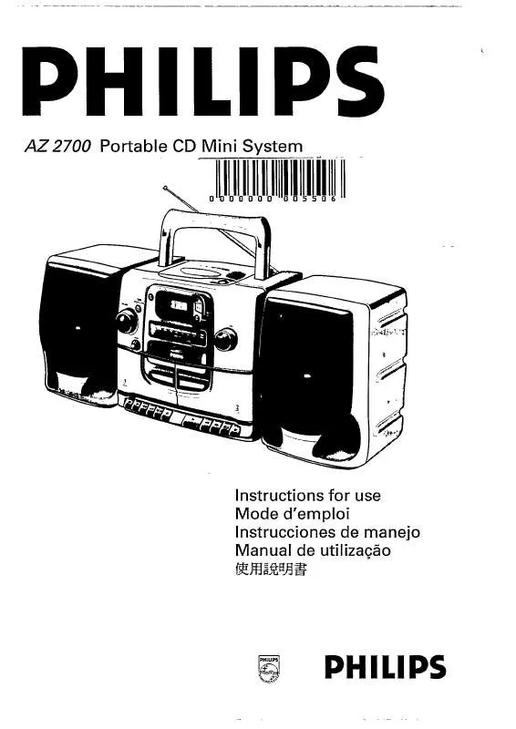 Mode d'emploi PHILIPS AZ2700