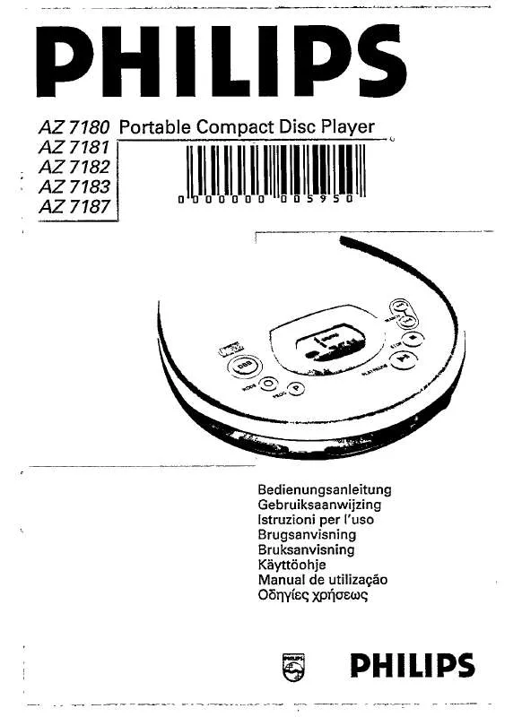 Mode d'emploi PHILIPS AZ7181