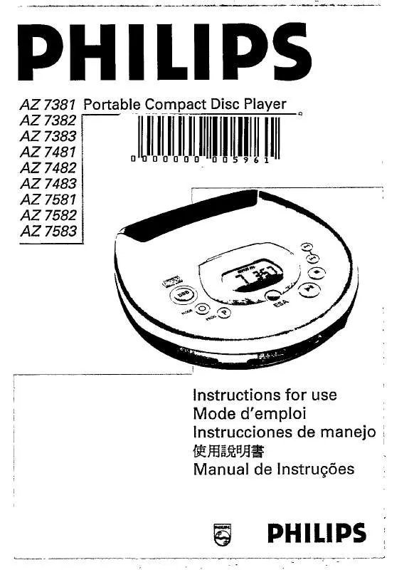 Mode d'emploi PHILIPS AZ7381