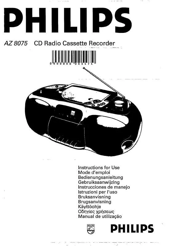 Mode d'emploi PHILIPS AZ8075/05S