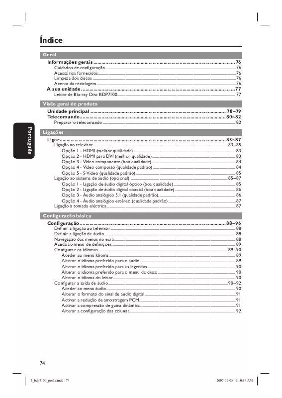 Mode d'emploi PHILIPS BDP7100