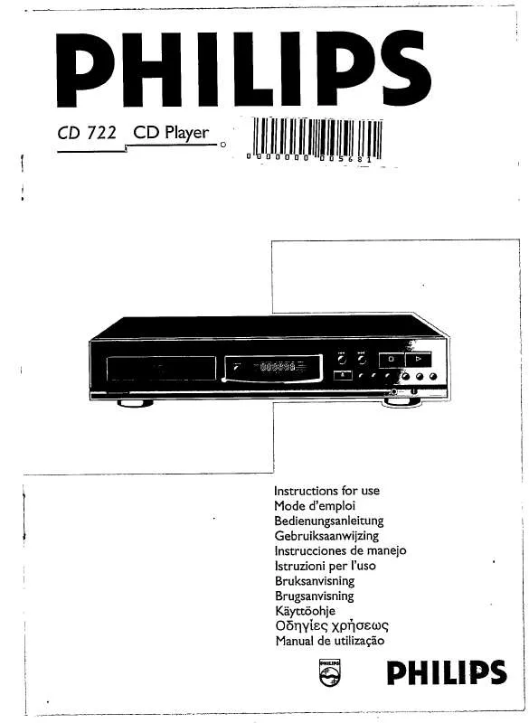 Mode d'emploi PHILIPS CD722