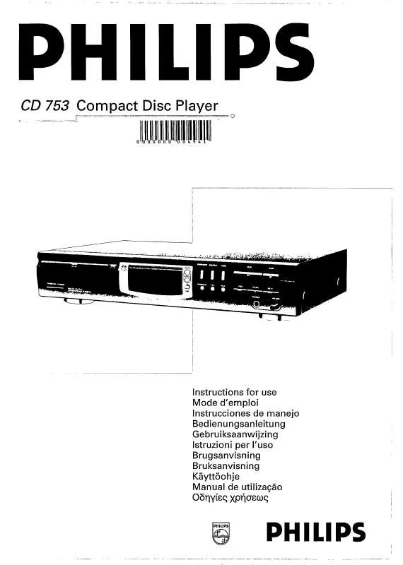 Mode d'emploi PHILIPS CD753