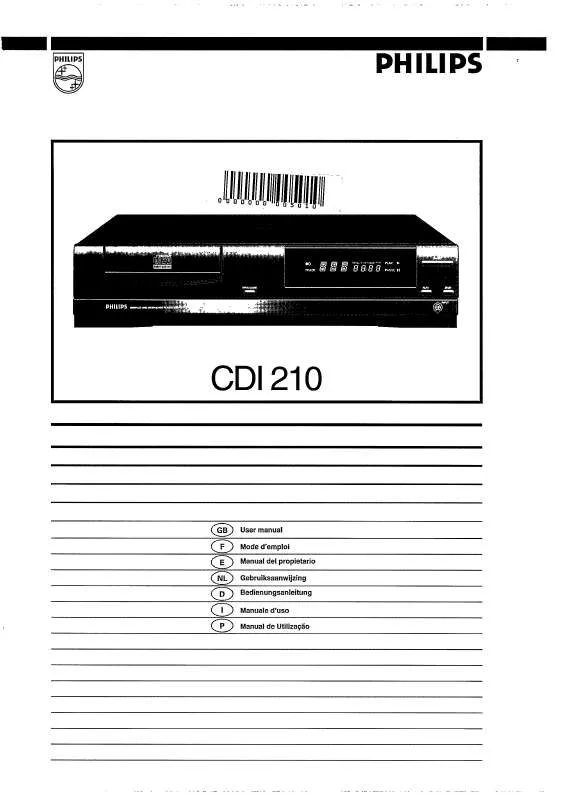 Mode d'emploi PHILIPS CDI210