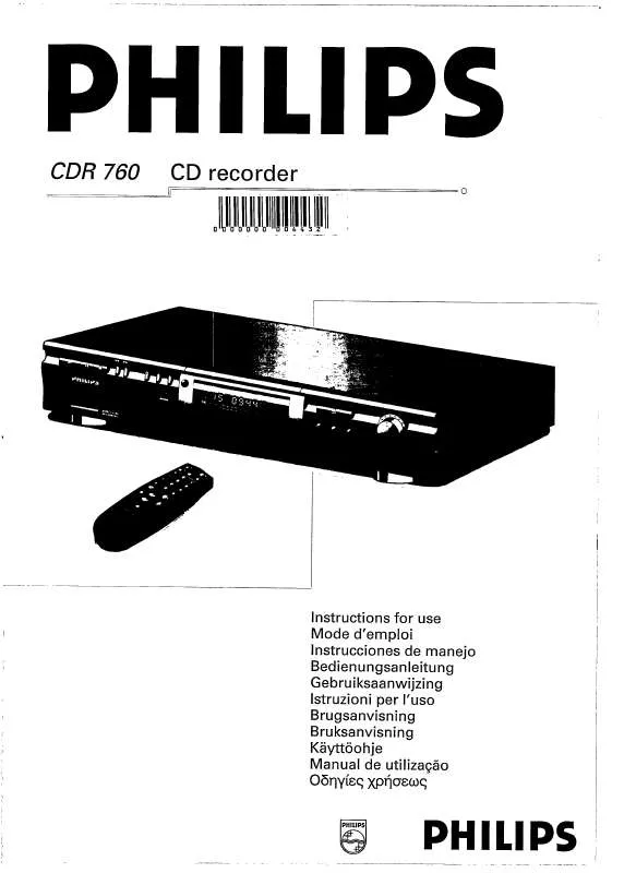 Mode d'emploi PHILIPS CDR760-11S