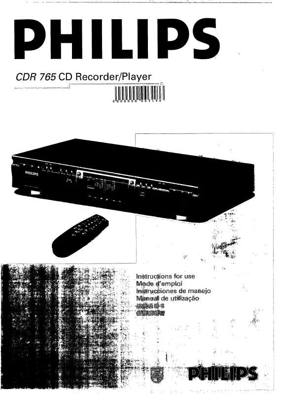 Mode d'emploi PHILIPS CDR765