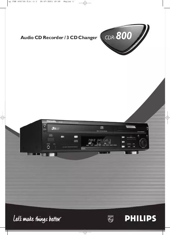 Mode d'emploi PHILIPS CDR800